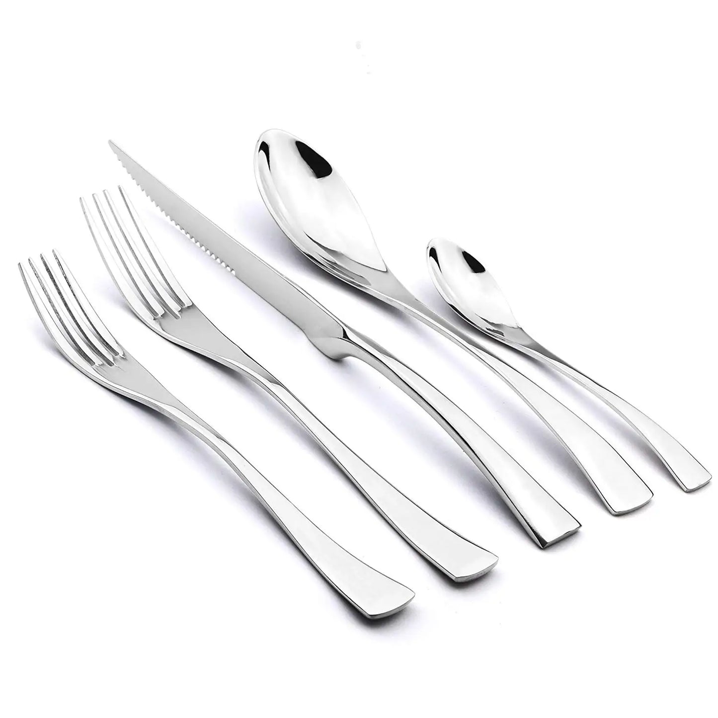 Serrated Tableware Knife Spoon Tableware