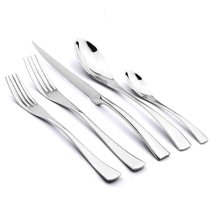 Serrated Tableware Knife Spoon Tableware
