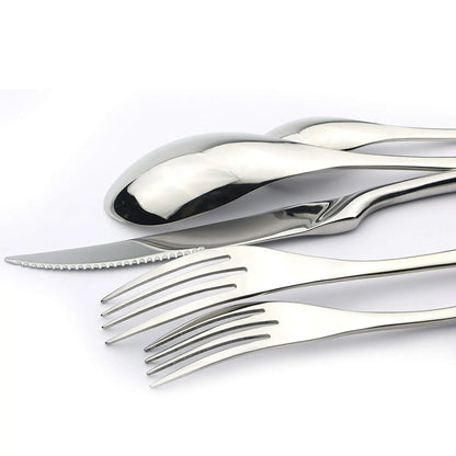 Serrated Tableware Knife Spoon Tableware