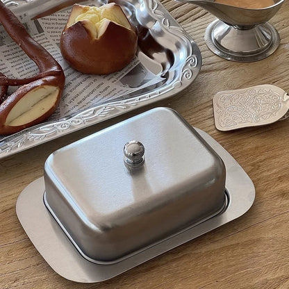 Stainless Steel Butter Dish with Lid
