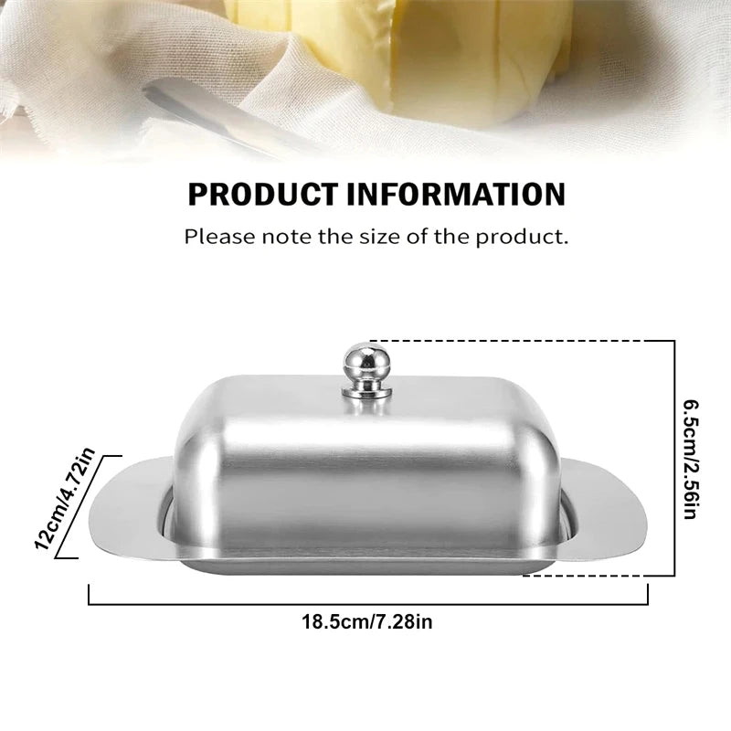 Stainless Steel Butter Dish with Lid